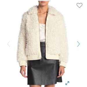 BCBGeneration Zip Front Faux Fur Jacket